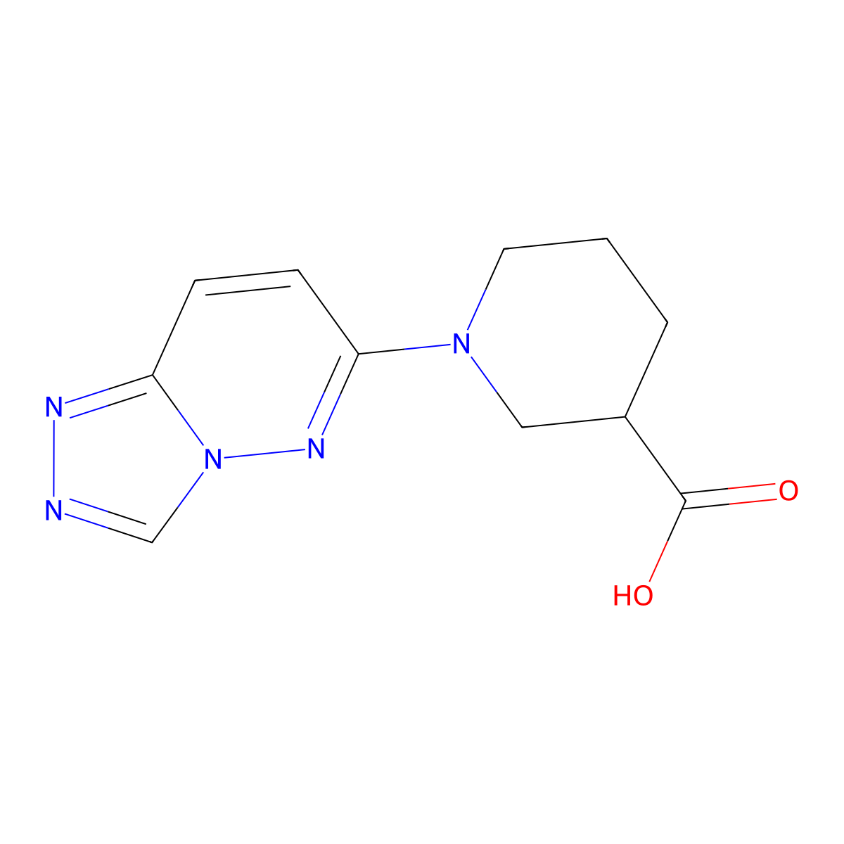 1-([1,2,4]Triazolo[4,3-b]pyridazin-6-yl)piperidine-3-carboxylic acid molecular structure, CAS 1144470-64-3