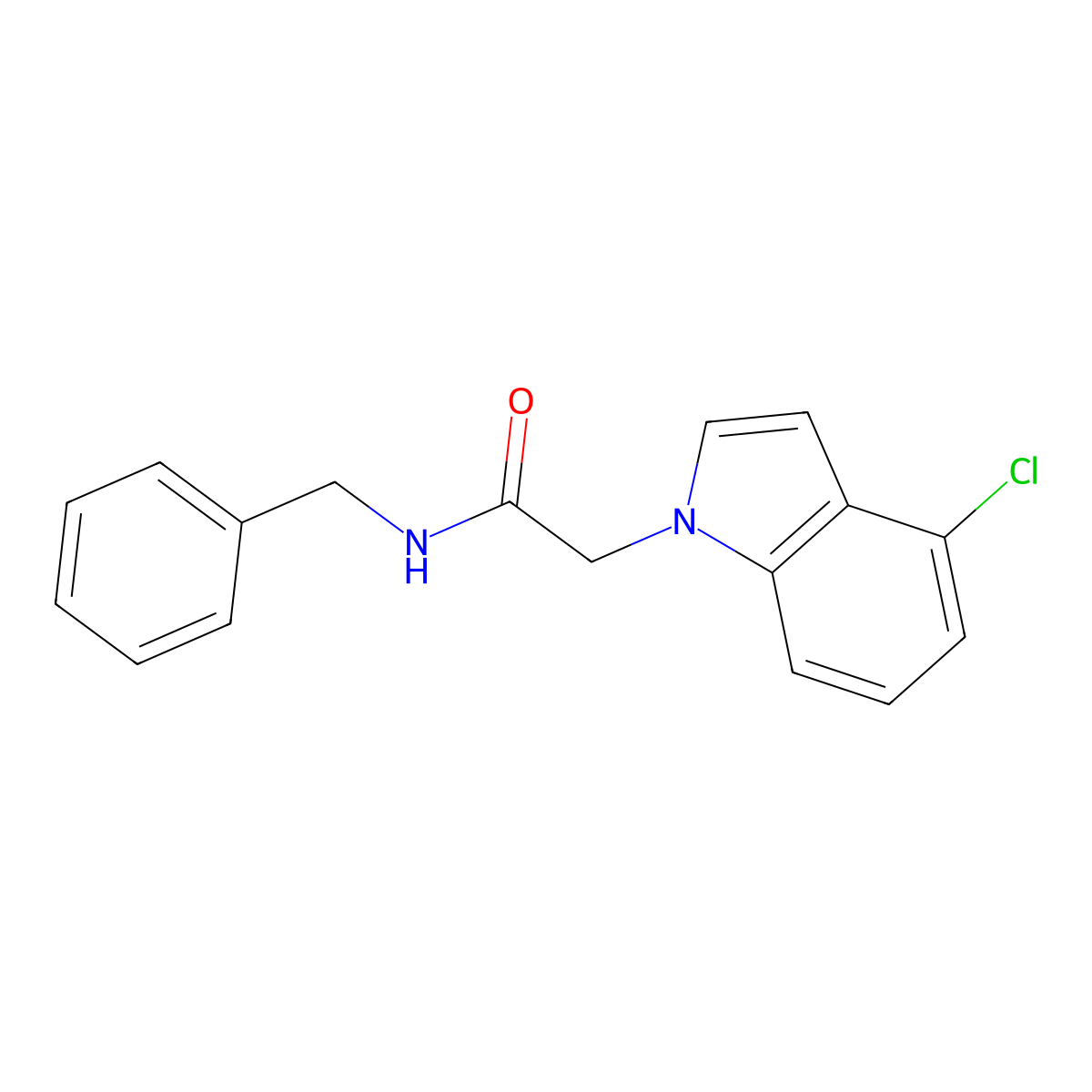 N-benzyl-2-(4-chloro-1H-indol-1-yl)acetamide molecular structure, CAS 1144470-84-7
