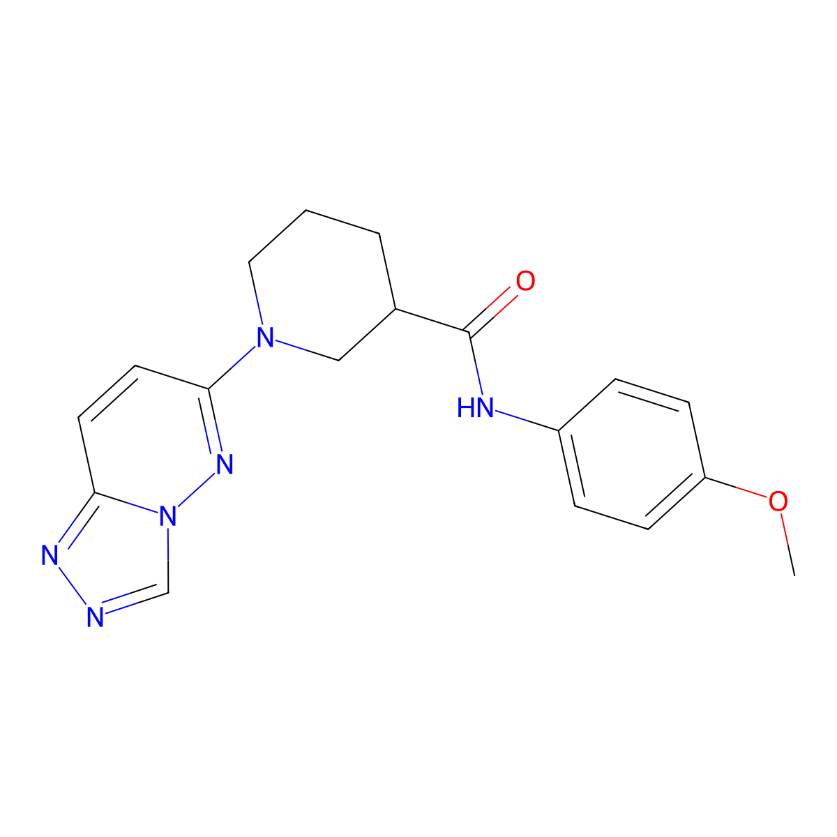 N-(4-methoxyphenyl)-1-([1,2,4]triazolo[4,3-b]pyridazin-6-yl)piperidine-3-carboxamide molecular structure, CAS 1144470-89-2