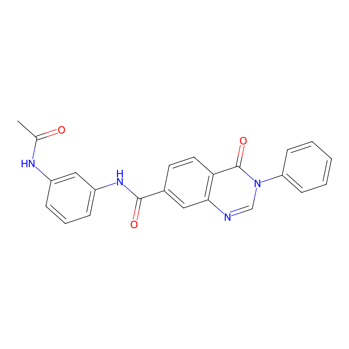 N-[3-(acetylamino)phenyl]-4-oxo-3-phenyl-3,4-dihydroquinazoline-7-carboxamide molecular structure, CAS 1144470-90-5