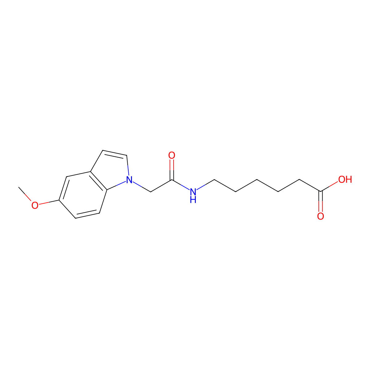 6-{[(5-methoxy-1H-indol-1-yl)acetyl]amino}hexanoic acid molecular structure, CAS 1144470-95-0