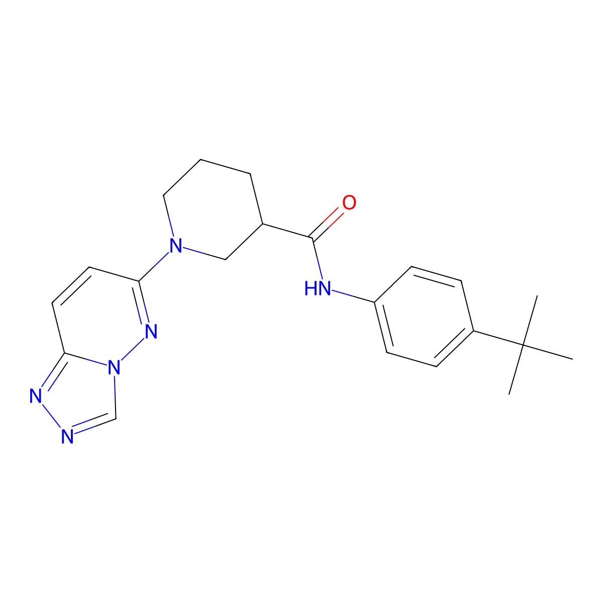 N-(4-tert-butylphenyl)-1-([1,2,4]triazolo[4,3-b]pyridazin-6-yl)piperidine-3-carboxamide molecular structure, CAS 1144471-15-7