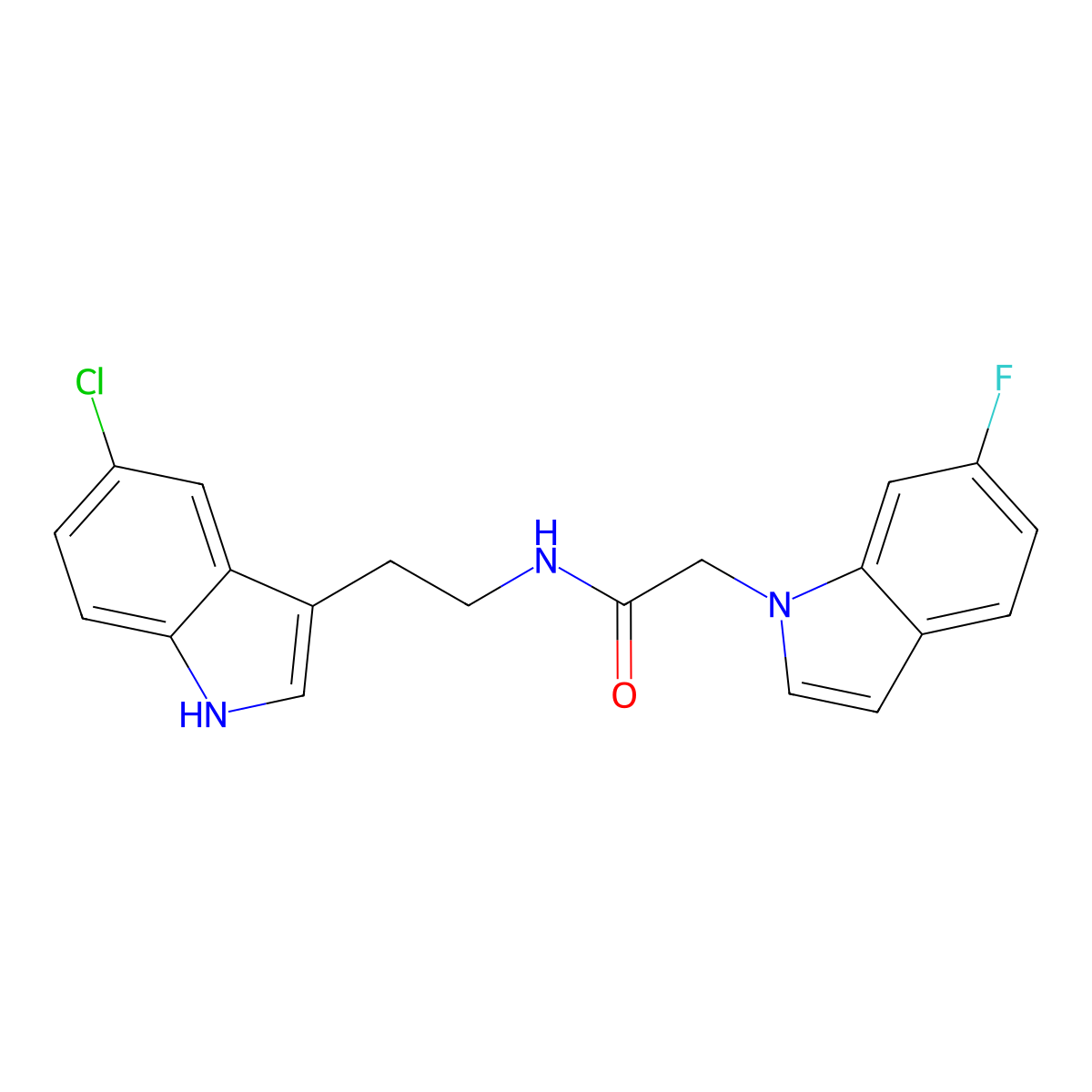 N-[2-(5-chloro-1H-indol-3-yl)ethyl]-2-(6-fluoro-1H-indol-1-yl)acetamide molecular structure, CAS 1144471-39-5