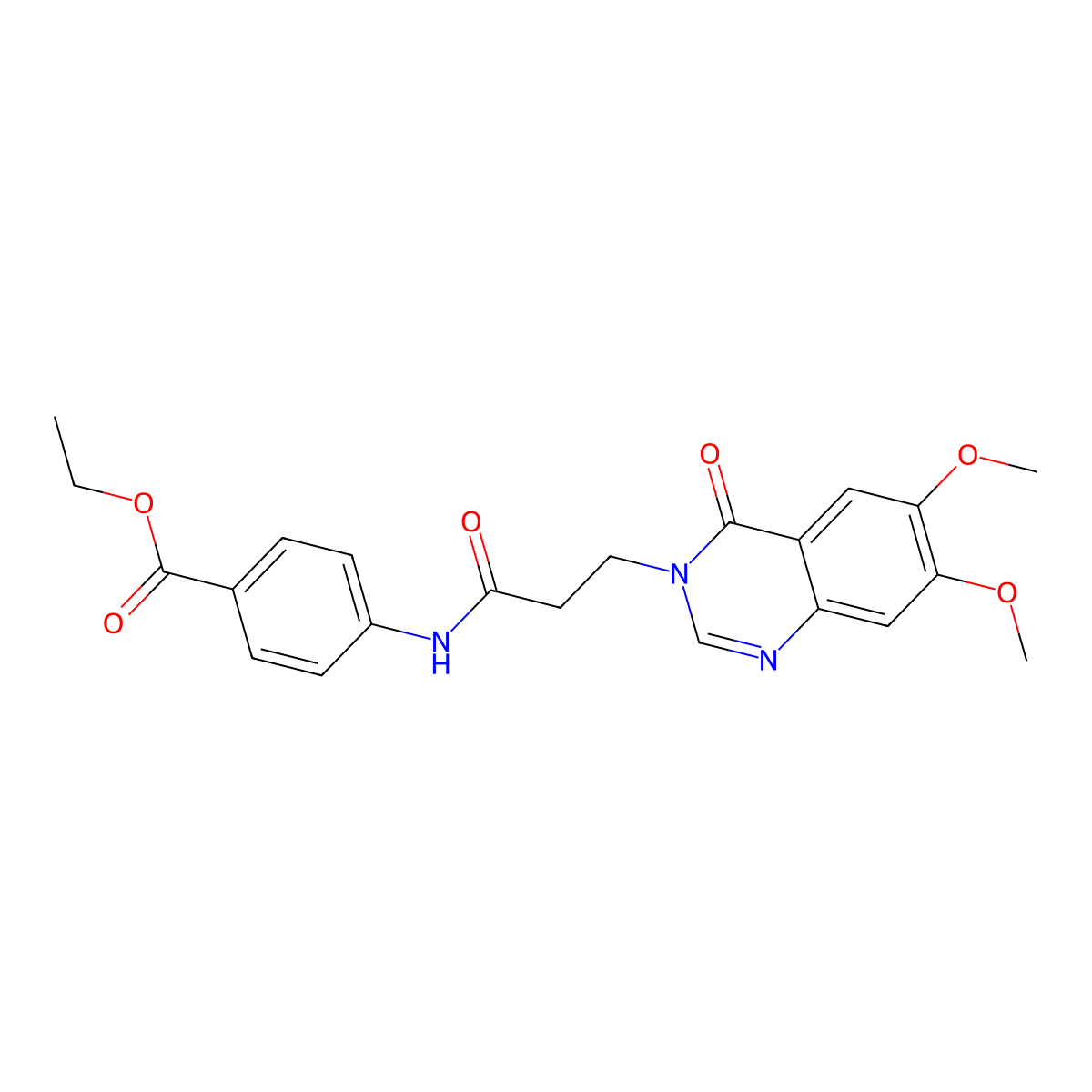 ethyl 4-{[3-(6,7-dimethoxy-4-oxoquinazolin-3(4H)-yl)propanoyl]amino}benzoate molecular structure, CAS 1144471-47-5