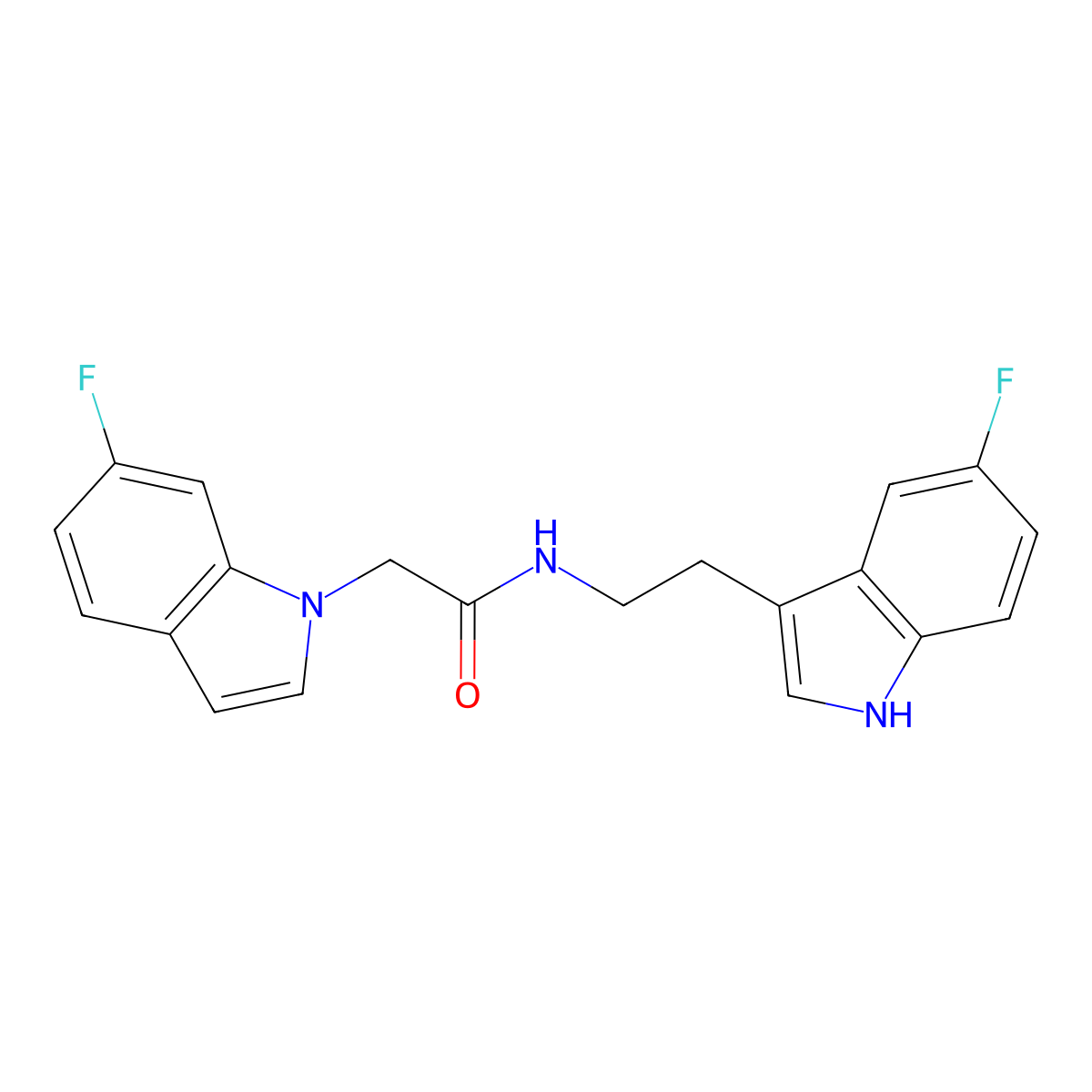 2-(6-fluoro-1H-indol-1-yl)-N-[2-(5-fluoro-1H-indol-3-yl)ethyl]acetamide molecular structure, CAS 1144471-70-4
