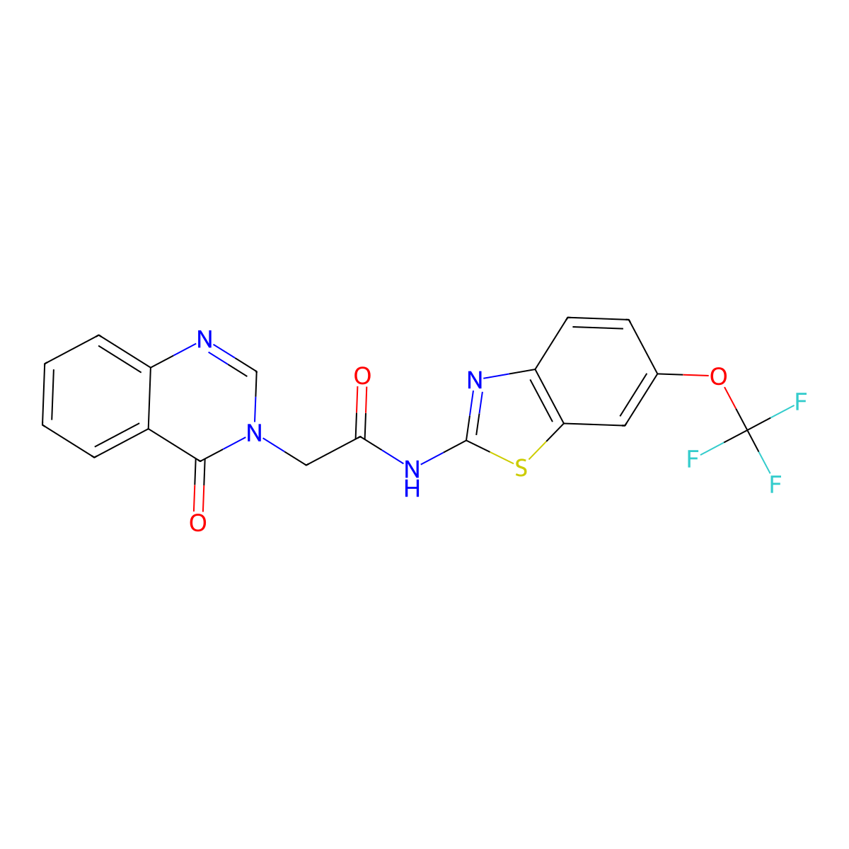 2-(4-oxoquinazolin-3(4H)-yl)-N-[(2E)-6-(trifluoromethoxy)-1,3-benzothiazol-2(3H)-ylidene]acetamide molecular structure, CAS 1144471-98-6