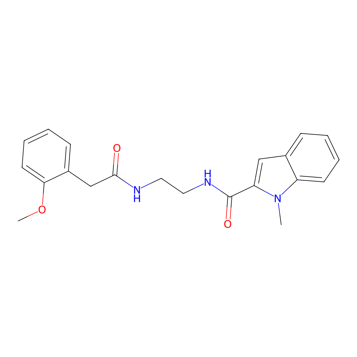 N-(2-{[(2-methoxyphenyl)acetyl]amino}ethyl)-1-methyl-1H-indole-2-carboxamide molecular structure, CAS 1144472-01-4