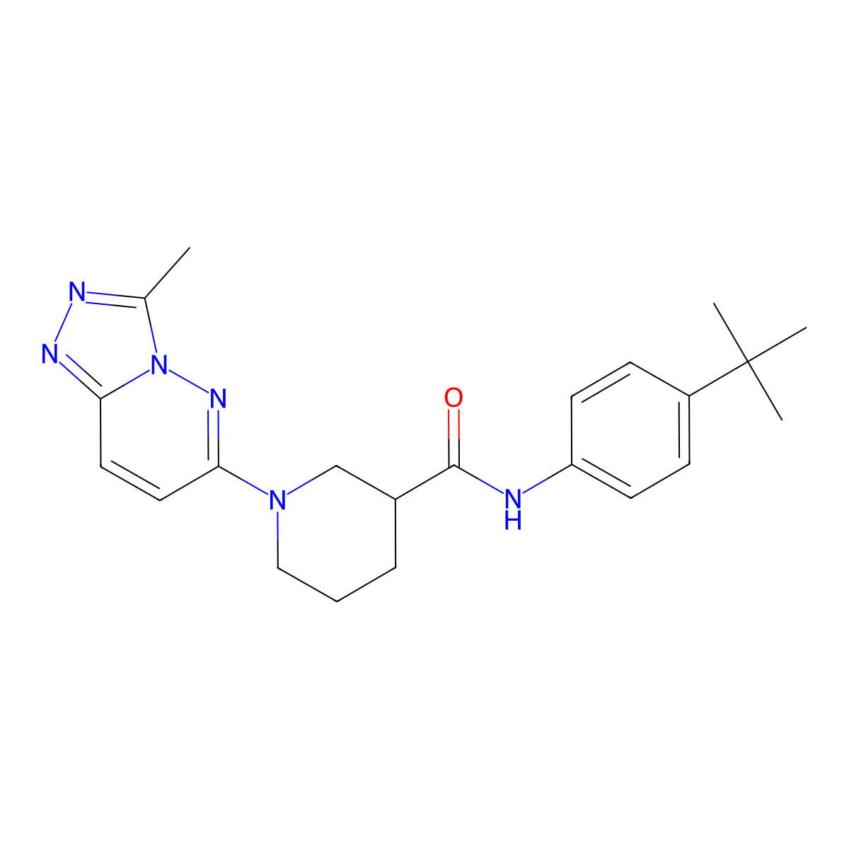 N-(4-tert-butylphenyl)-1-(3-methyl[1,2,4]triazolo[4,3-b]pyridazin-6-yl)piperidine-3-carboxamide molecular structure, CAS 1144472-47-8