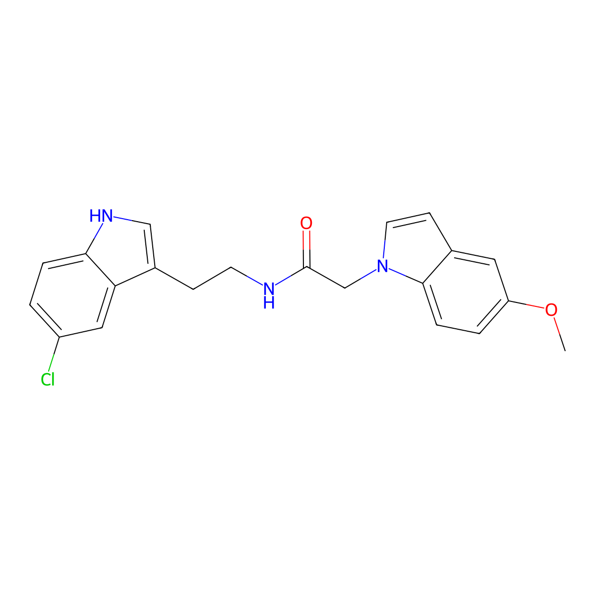 N-[2-(5-chloro-1H-indol-3-yl)ethyl]-2-(5-methoxy-1H-indol-1-yl)acetamide molecular structure, CAS 1144472-64-9