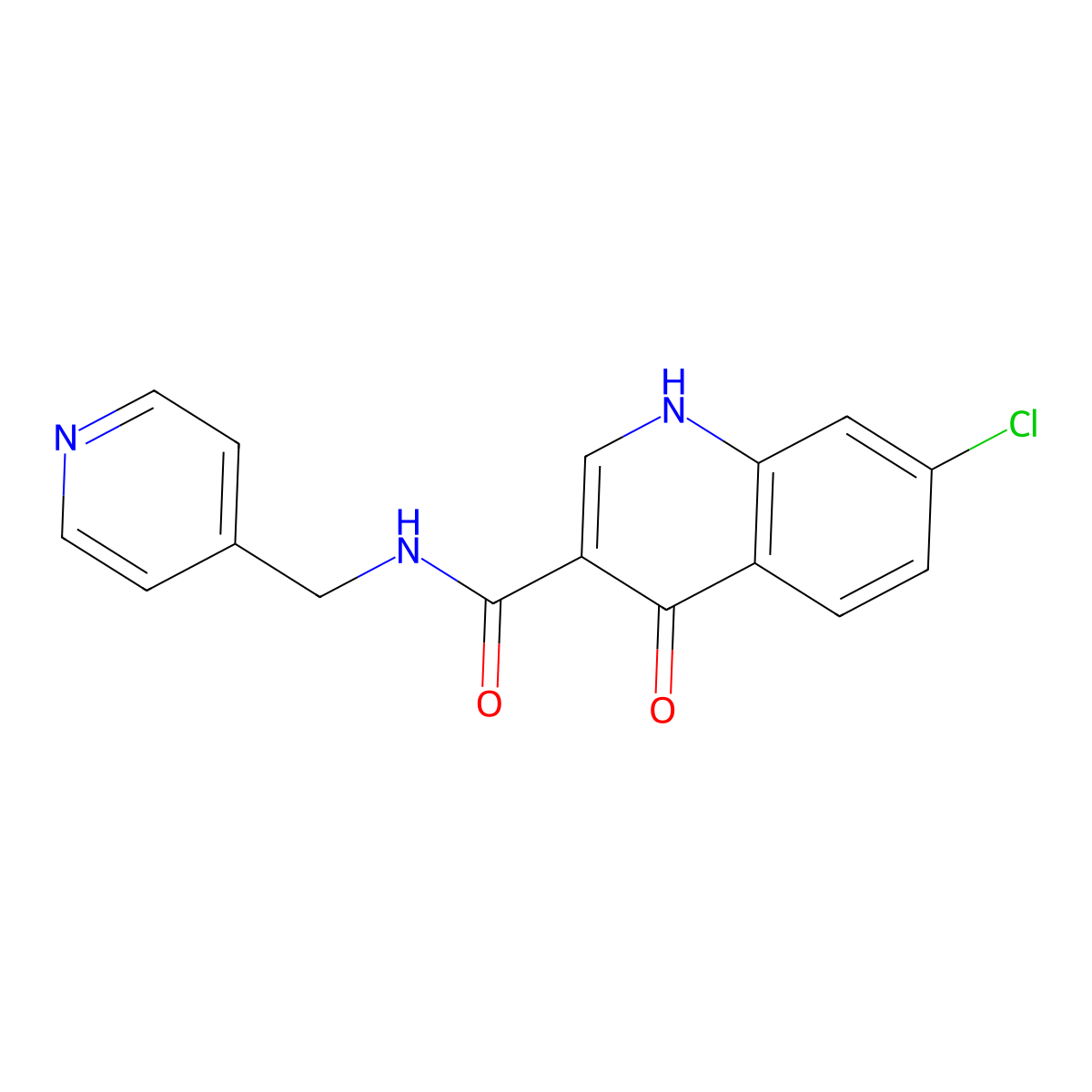 7-chloro-4-oxo-N-(pyridin-4-ylmethyl)-1,4-dihydroquinoline-3-carboxamide molecular structure, CAS 1144473-01-7