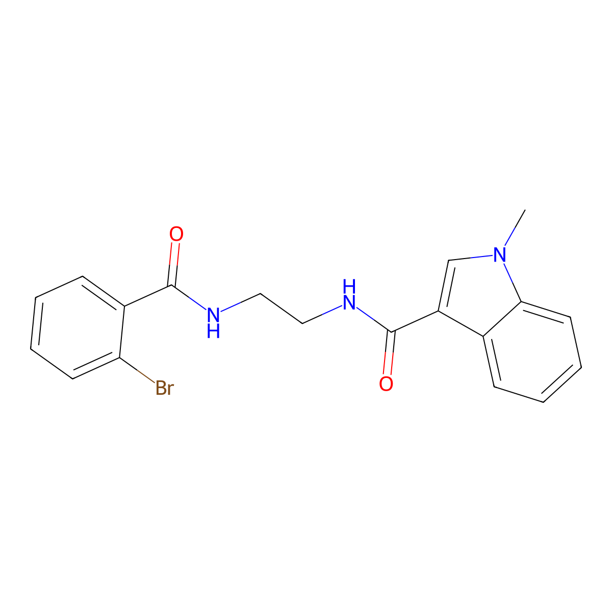 N-(2-{[(2-bromophenyl)carbonyl]amino}ethyl)-1-methyl-1H-indole-3-carboxamide molecular structure, CAS 1144473-16-4
