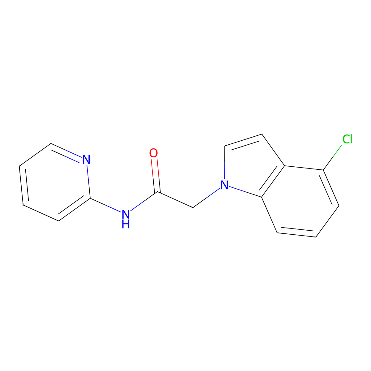 2-(4-chloro-1H-indol-1-yl)-N-(pyridin-2-yl)acetamide molecular structure, CAS 1144473-40-4