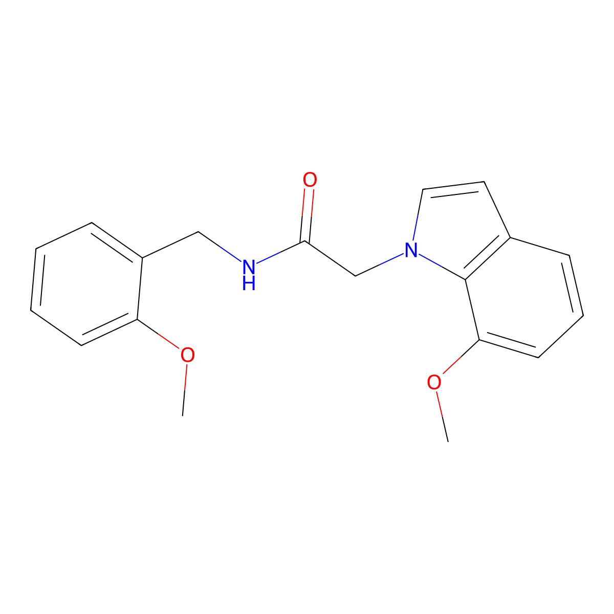 2-(7-methoxy-1H-indol-1-yl)-N-(2-methoxybenzyl)acetamide molecular structure, CAS 1144473-76-6