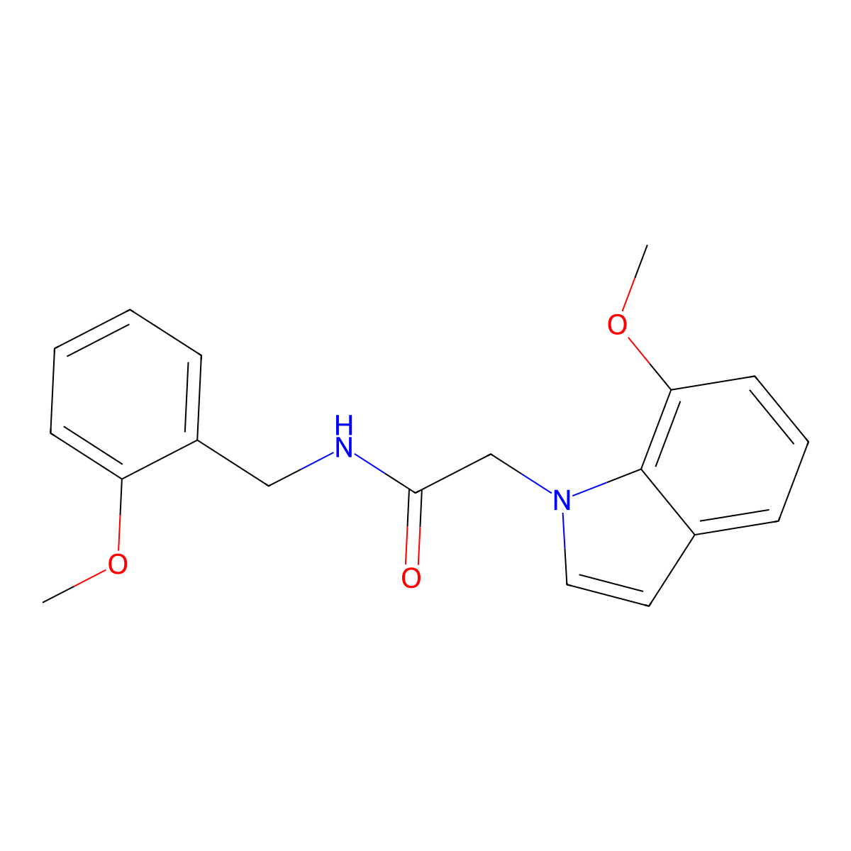 2-(7-methoxy-1H-indol-1-yl)-N-(2-methoxybenzyl)acetamide molecular structure, CAS 1144473-76-6