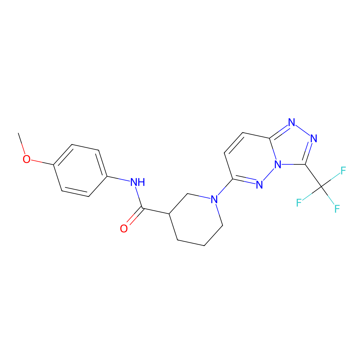 N-(4-methoxyphenyl)-1-[3-(trifluoromethyl)[1,2,4]triazolo[4,3-b]pyridazin-6-yl]piperidine-3-carboxamide molecular structure, CAS 1144474-10-1
