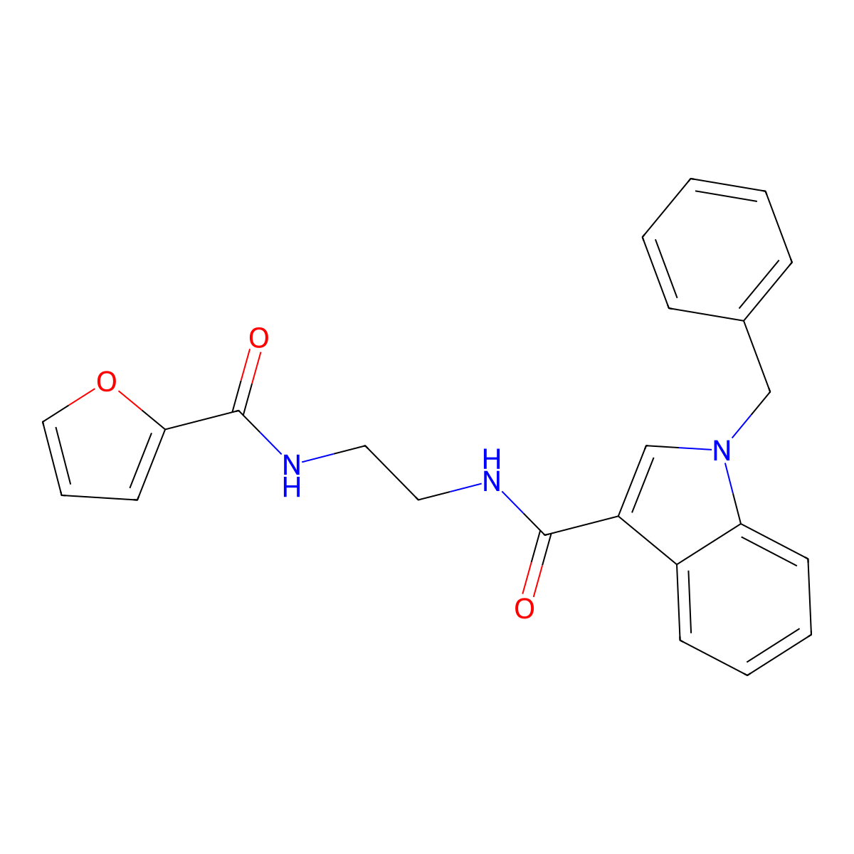 1-benzyl-N-{2-[(furan-2-ylcarbonyl)amino]ethyl}-1H-indole-3-carboxamide molecular structure, CAS 1144474-12-3