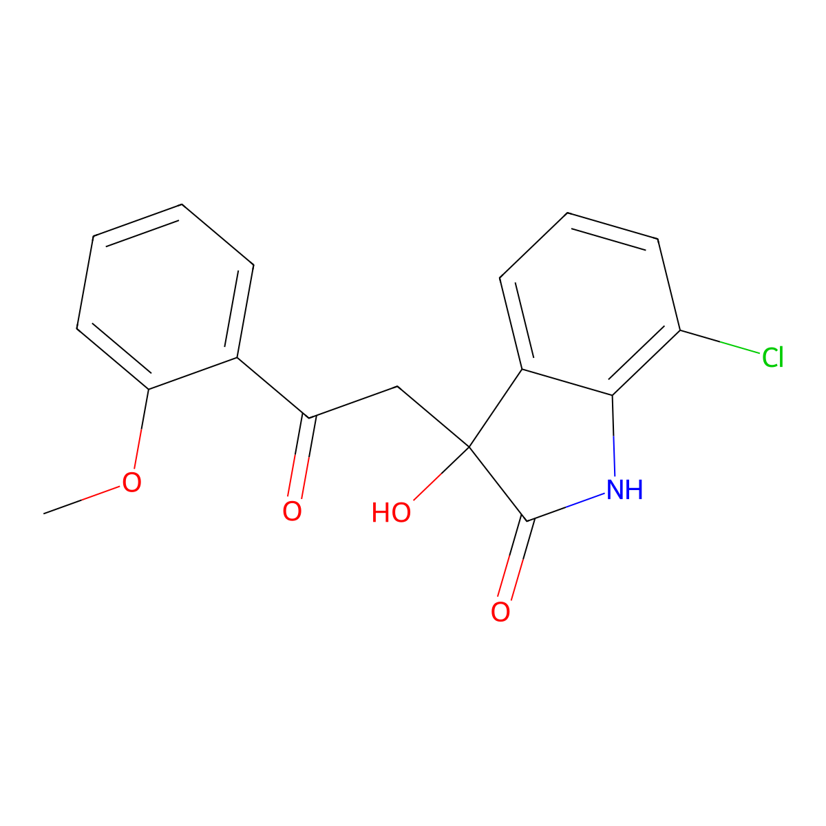 7-chloro-3-hydroxy-3-[2-(2-methoxyphenyl)-2-oxoethyl]-1,3-dihydro-2H-indol-2-one molecular structure, CAS 1144474-39-4