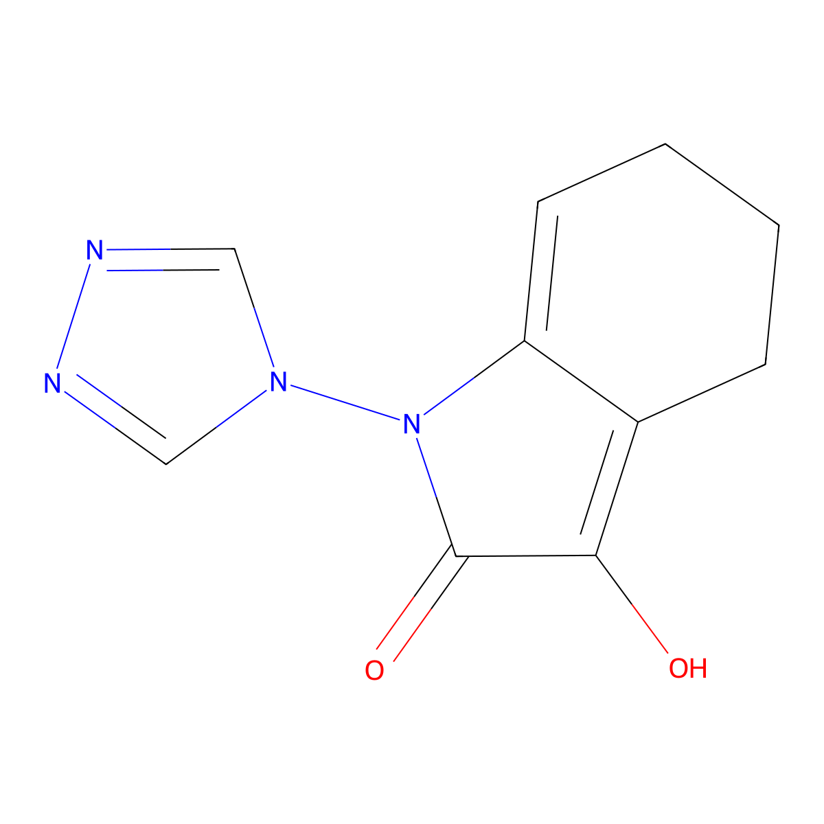 3-hydroxy-1-(4H-1,2,4-triazol-4-yl)-5,6-dihydro-1H-indol-2(4H)-one molecular structure, CAS 1144474-71-4
