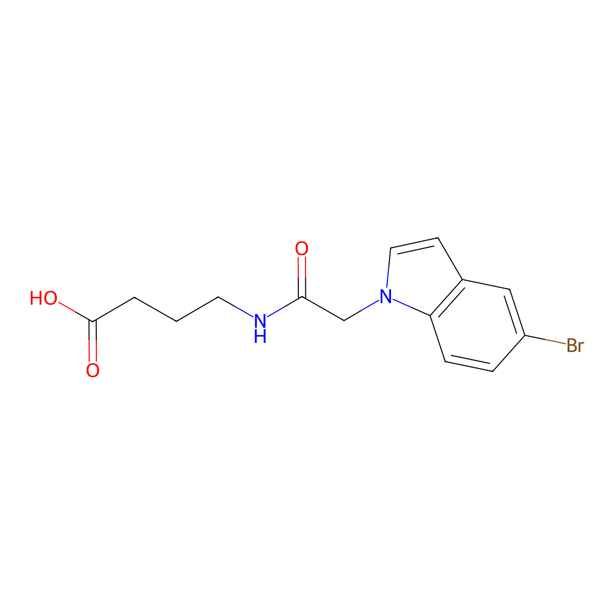 4-{[(5-bromo-1H-indol-1-yl)acetyl]amino}butanoic acid molecular structure, CAS 1144475-43-3