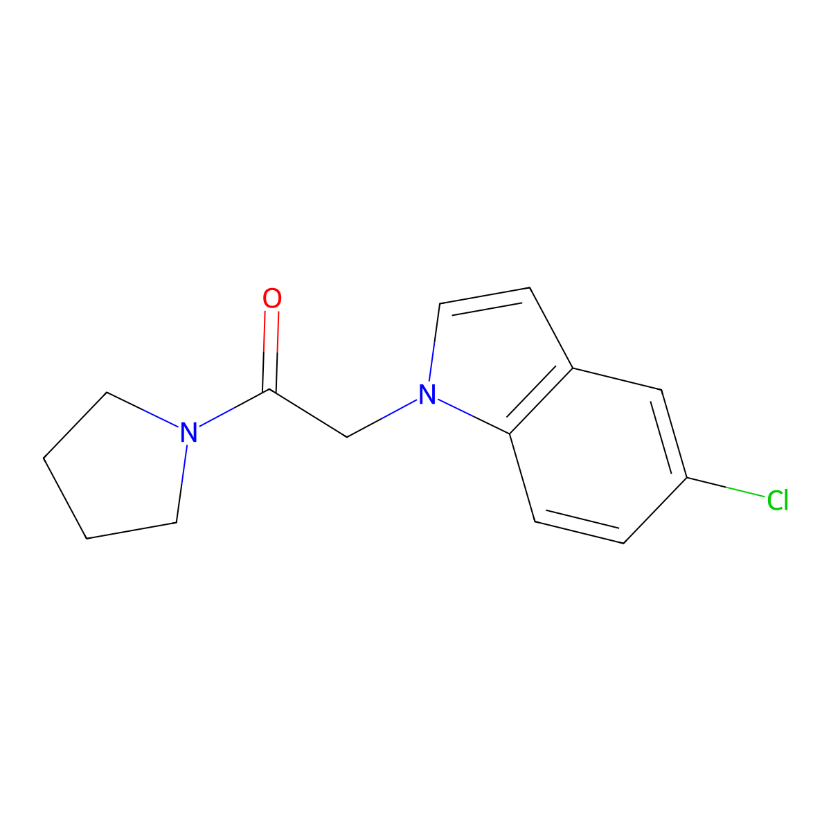 2-(5-chloro-1H-indol-1-yl)-1-(pyrrolidin-1-yl)ethanone molecular structure, CAS 1144475-47-7
