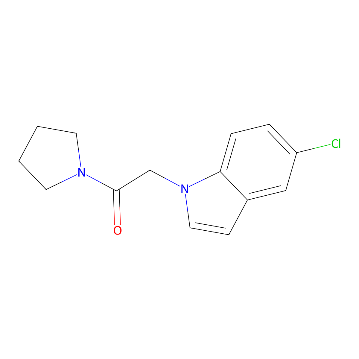 2-(5-chloro-1H-indol-1-yl)-1-(pyrrolidin-1-yl)ethanone molecular structure, CAS 1144475-47-7