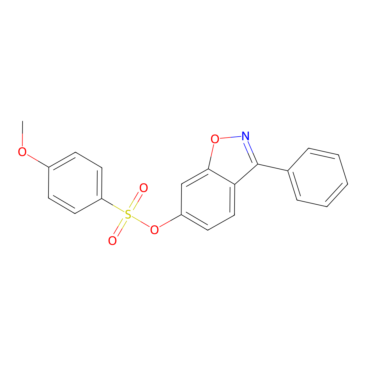 3-Phenyl-1,2-benzoxazol-6-yl 4-methoxybenzenesulfonate molecular structure, CAS 1144475-83-1
