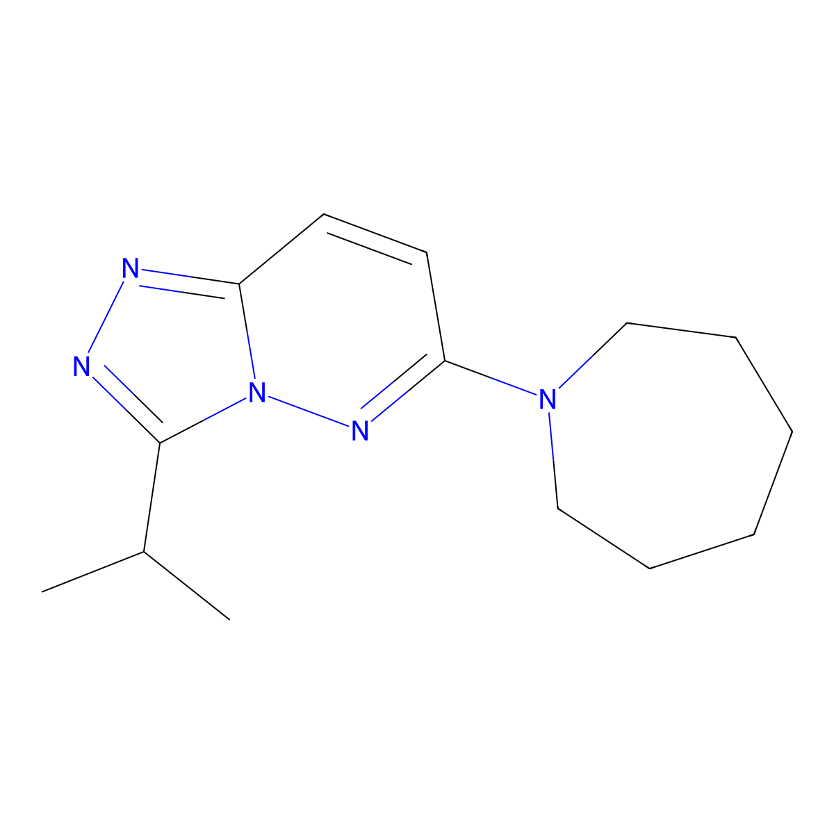 6-(Azepan-1-yl)-3-(propan-2-yl)[1,2,4]triazolo[4,3-b]pyridazine molecular structure, CAS 1144476-55-0