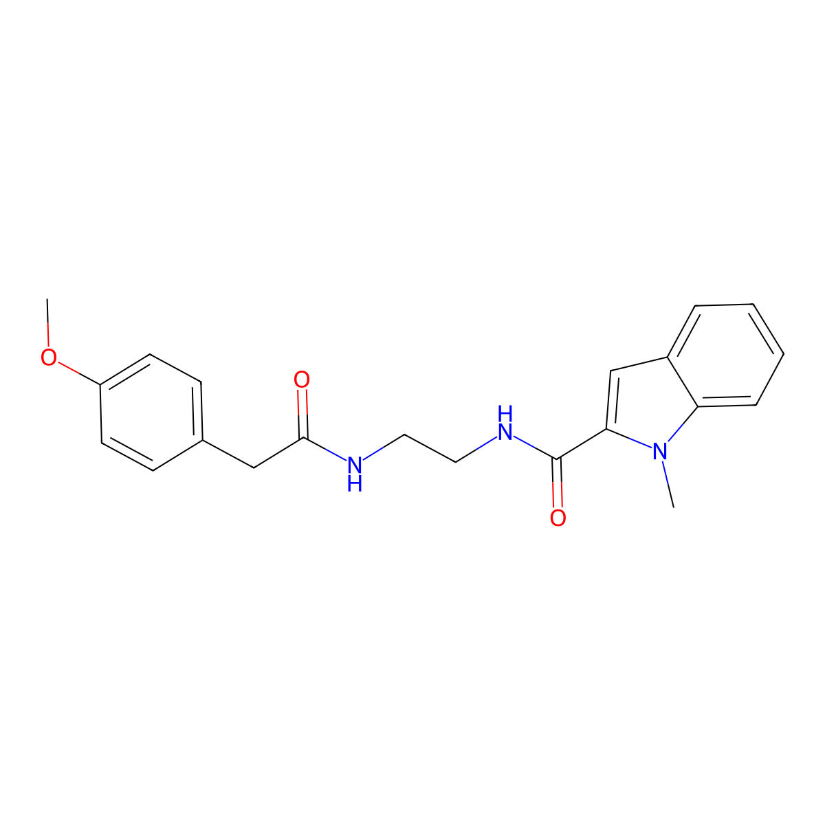 N-(2-{[(4-methoxyphenyl)acetyl]amino}ethyl)-1-methyl-1H-indole-2-carboxamide molecular structure, CAS 1144476-95-8