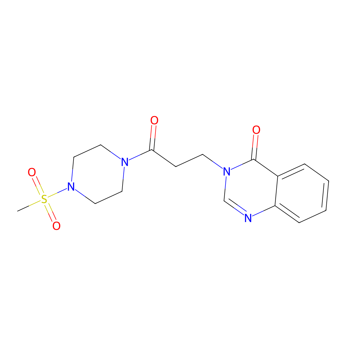 3-{3-[4-(methylsulfonyl)piperazin-1-yl]-3-oxopropyl}quinazolin-4(3H)-one molecular structure, CAS 1144477-05-3
