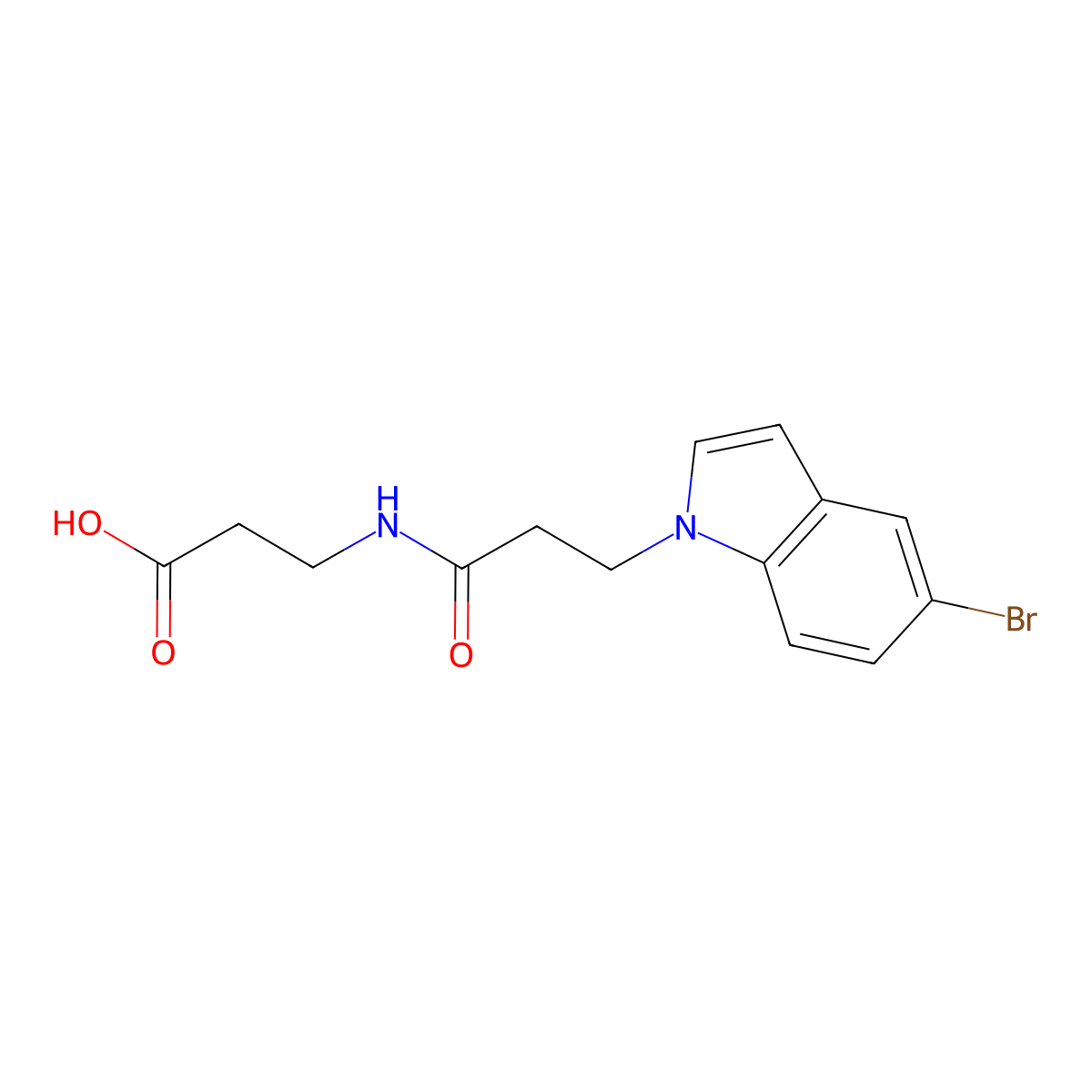 N-[3-(5-bromo-1H-indol-1-yl)propanoyl]-beta-alanine molecular structure, CAS 1144477-19-9
