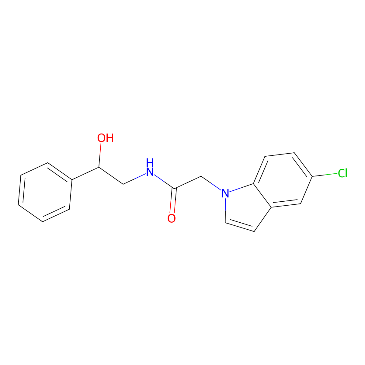 2-(5-chloro-1H-indol-1-yl)-N-(2-hydroxy-2-phenylethyl)acetamide molecular structure, CAS 1144477-48-4