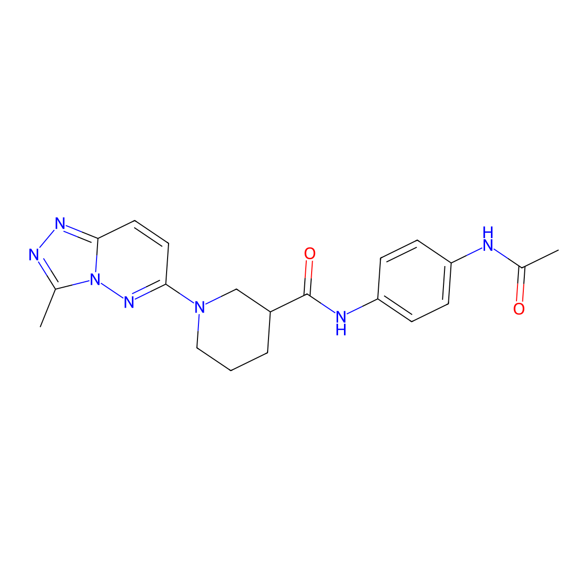 N-[4-(acetylamino)phenyl]-1-(3-methyl[1,2,4]triazolo[4,3-b]pyridazin-6-yl)piperidine-3-carboxamide molecular structure, CAS 1144477-53-1