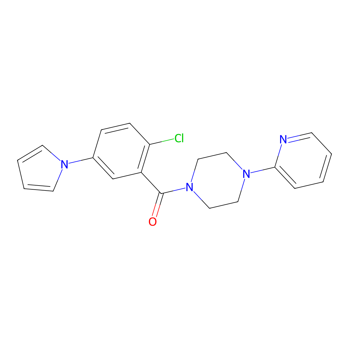 1-[2-chloro-5-(1H-pyrrol-1-yl)benzoyl]-4-(2-pyridinyl)piperazine molecular structure, CAS 1144477-55-3