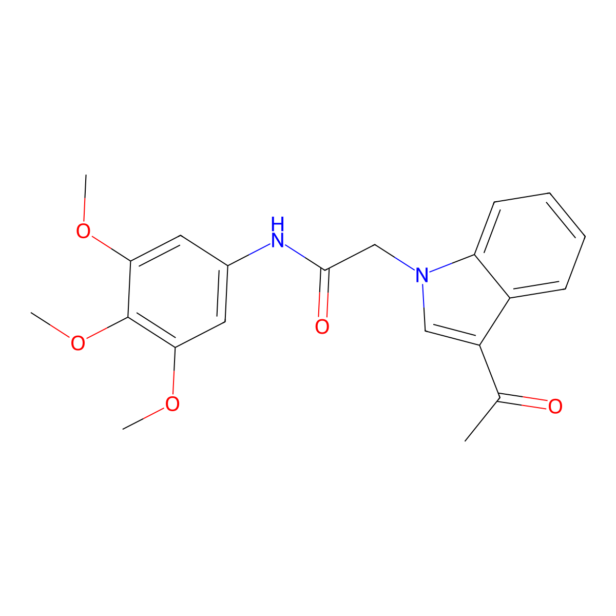 2-(3-acetyl-1H-indol-1-yl)-N-(3,4,5-trimethoxyphenyl)acetamide molecular structure, CAS 1144477-82-6