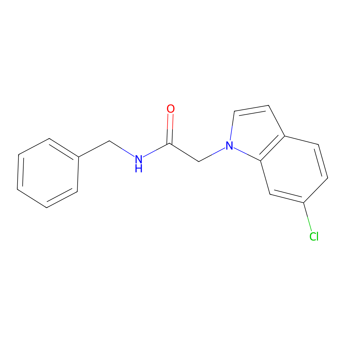 N-benzyl-2-(6-chloro-1H-indol-1-yl)acetamide molecular structure, CAS 1144477-83-7