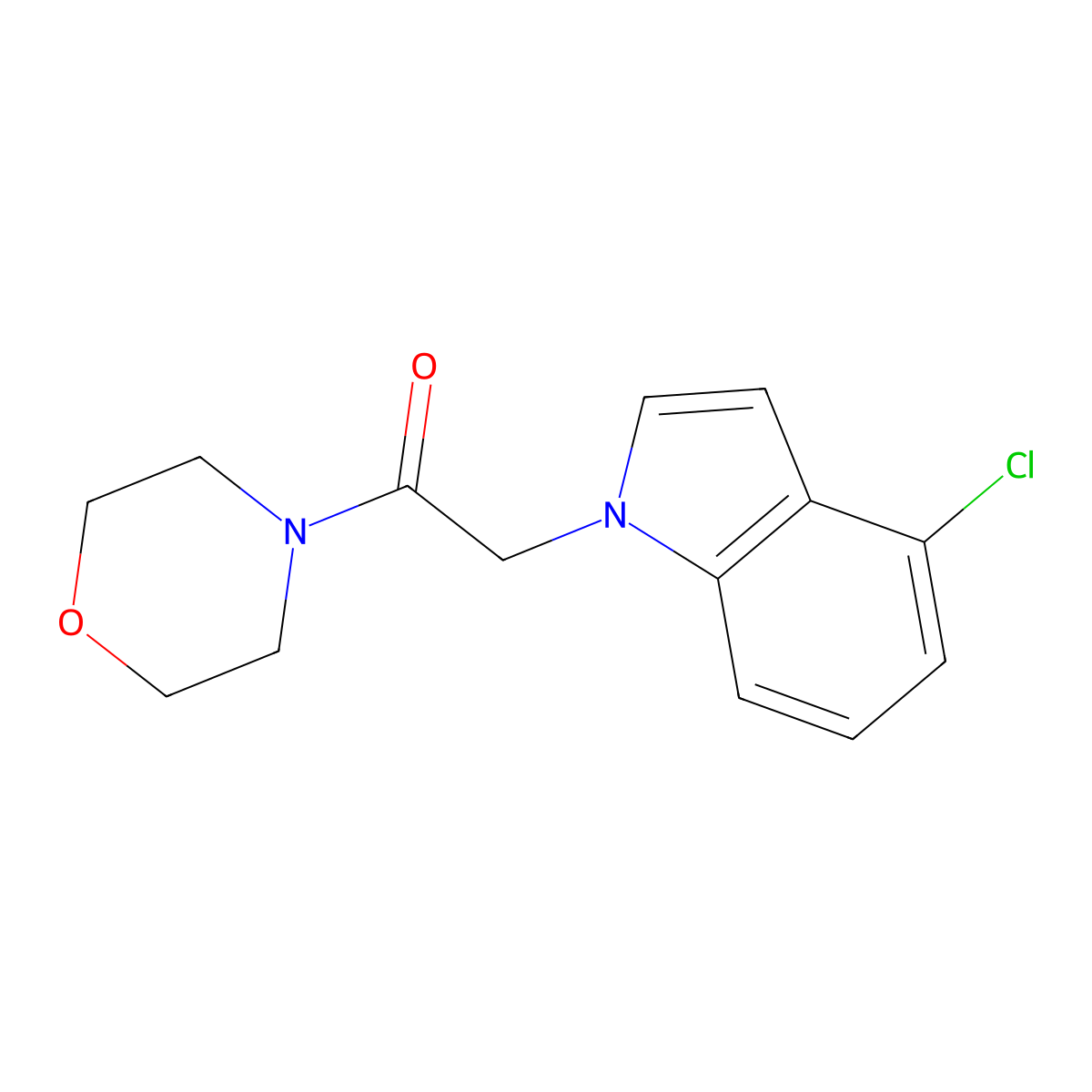 2-(4-chloro-1H-indol-1-yl)-1-morpholinoethanone molecular structure, CAS 1144477-92-8