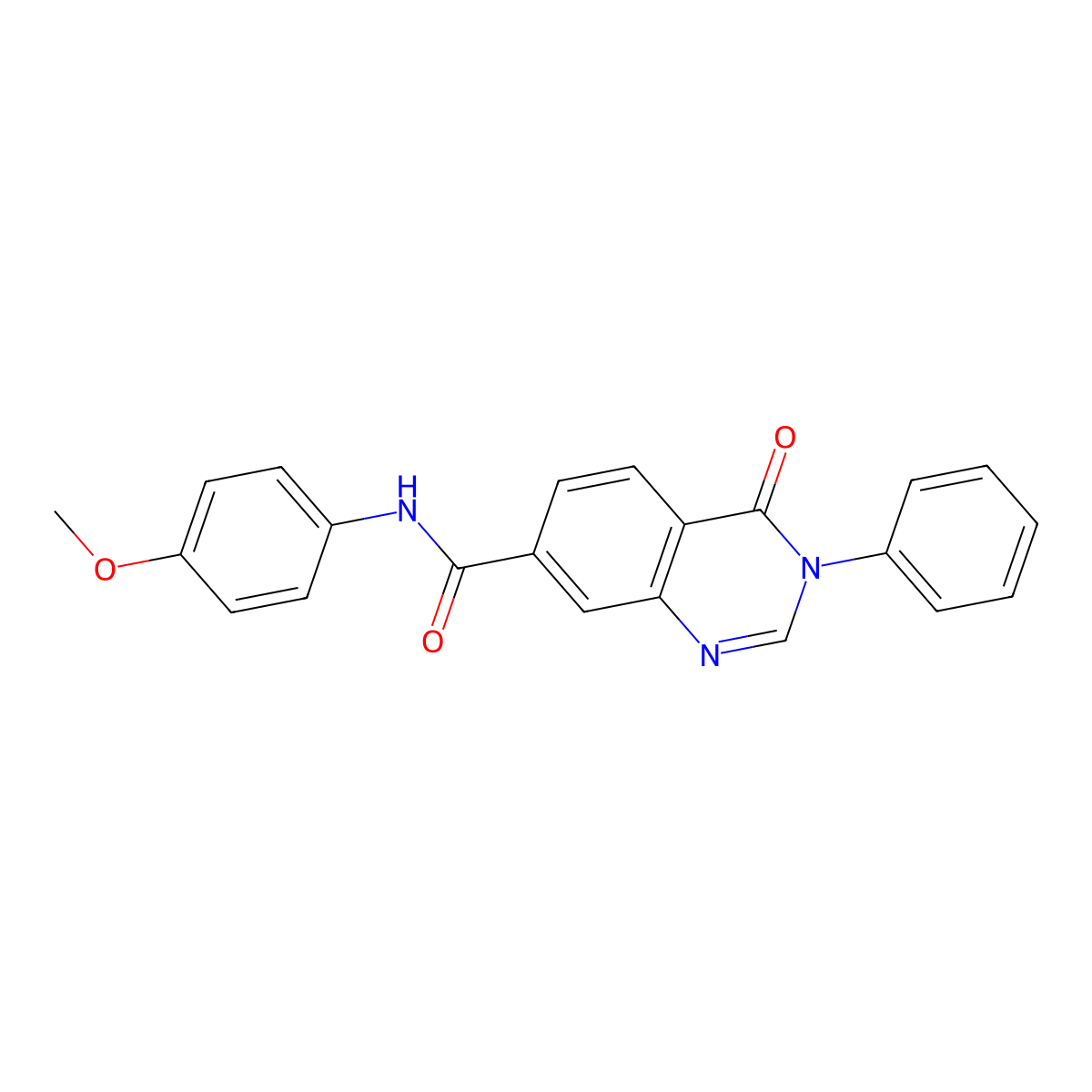 N-(4-methoxyphenyl)-4-oxo-3-phenyl-3,4-dihydroquinazoline-7-carboxamide molecular structure, CAS 1144478-10-3