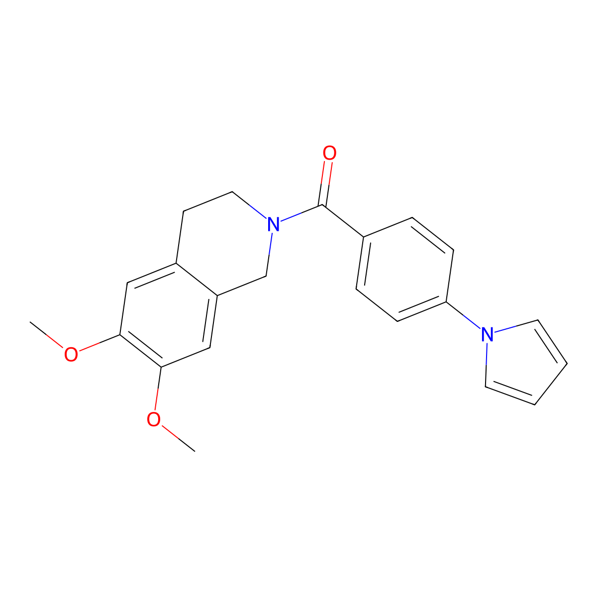 (6,7-dimethoxy-3,4-dihydroisoquinolin-2(1H)-yl)[4-(1H-pyrrol-1-yl)phenyl]methanone molecular structure, CAS 1144478-99-8