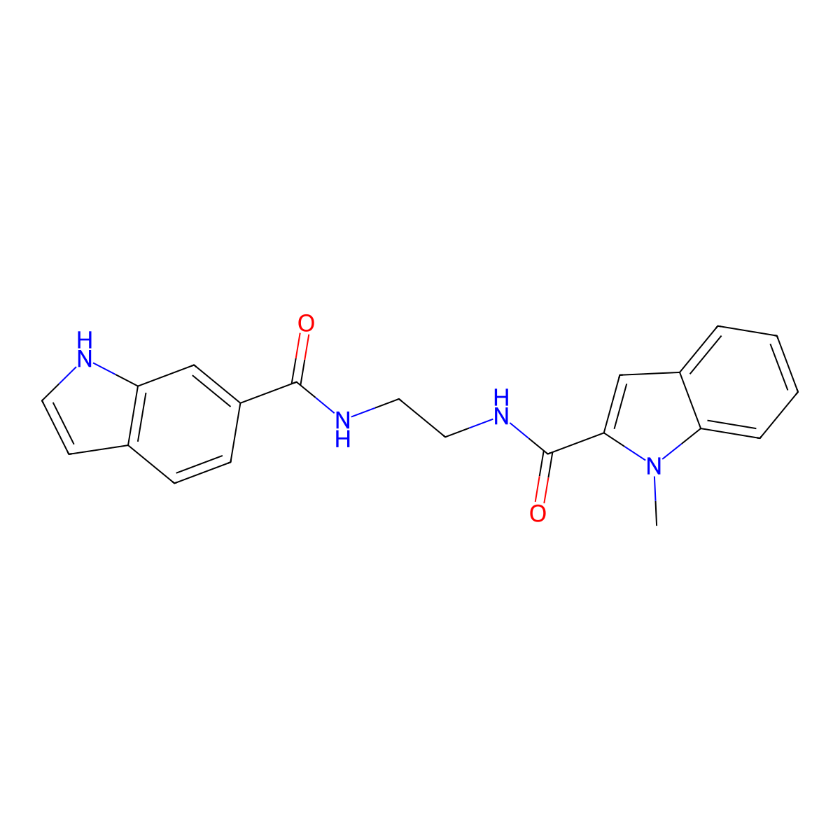 N-{2-[(1H-indol-6-ylcarbonyl)amino]ethyl}-1-methyl-1H-indole-2-carboxamide molecular structure, CAS 1144479-04-8