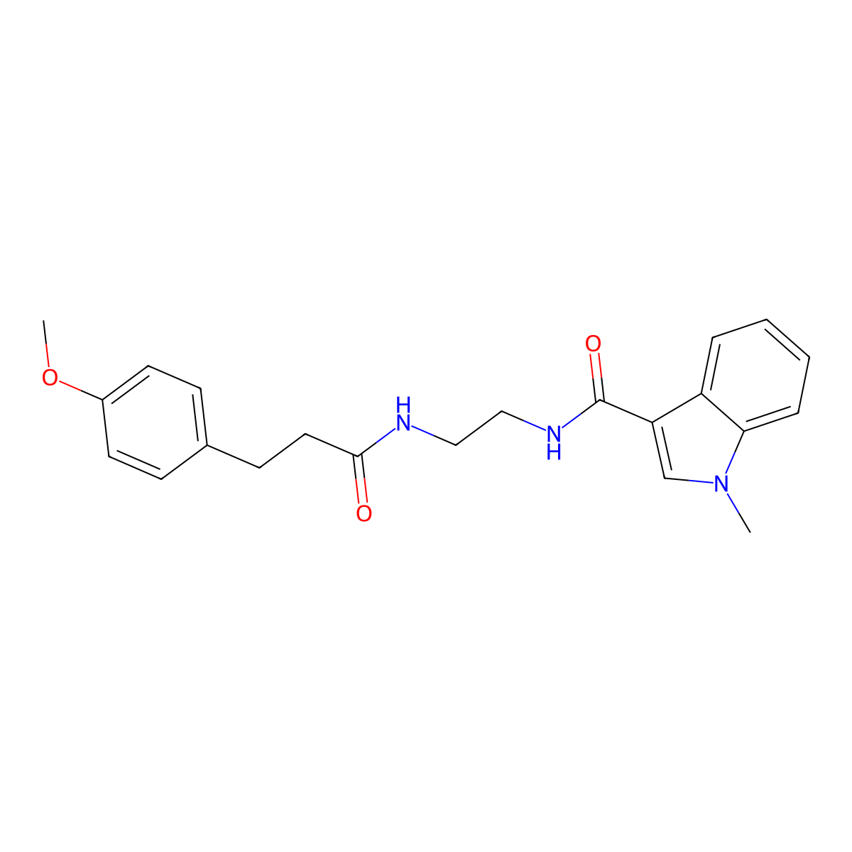 N-(2-{[3-(4-methoxyphenyl)propanoyl]amino}ethyl)-1-methyl-1H-indole-3-carboxamide molecular structure, CAS 1144479-06-0