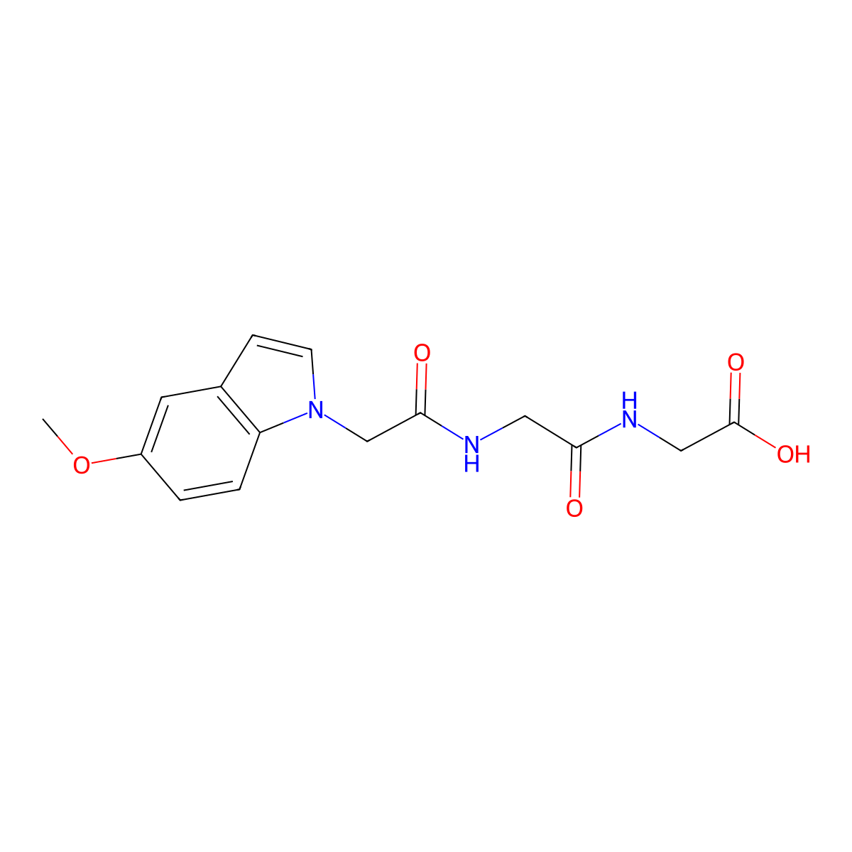 N-[(5-methoxy-1H-indol-1-yl)acetyl]glycylglycine molecular structure, CAS 1144479-09-3