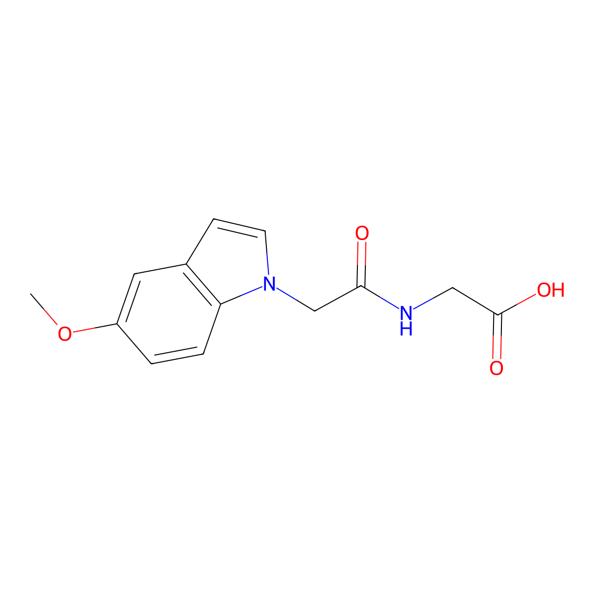 N-[(5-methoxy-1H-indol-1-yl)acetyl]glycine molecular structure, CAS 1144479-39-9