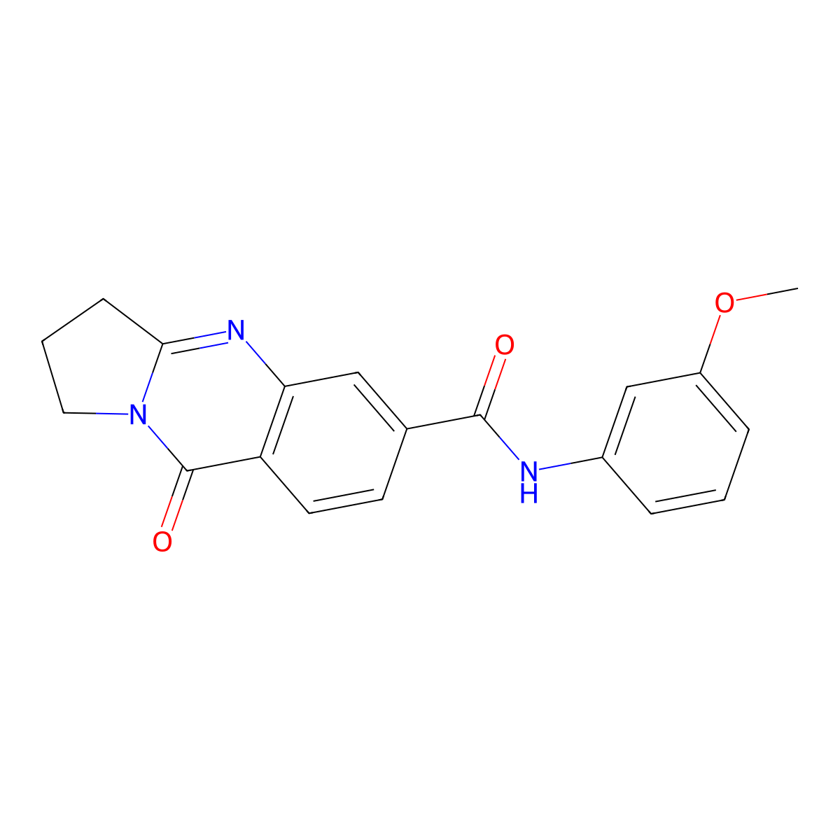 N-(3-methoxyphenyl)-9-oxo-1,2,3,9-tetrahydropyrrolo[2,1-b]quinazoline-6-carboxamide molecular structure, CAS 1144479-50-4