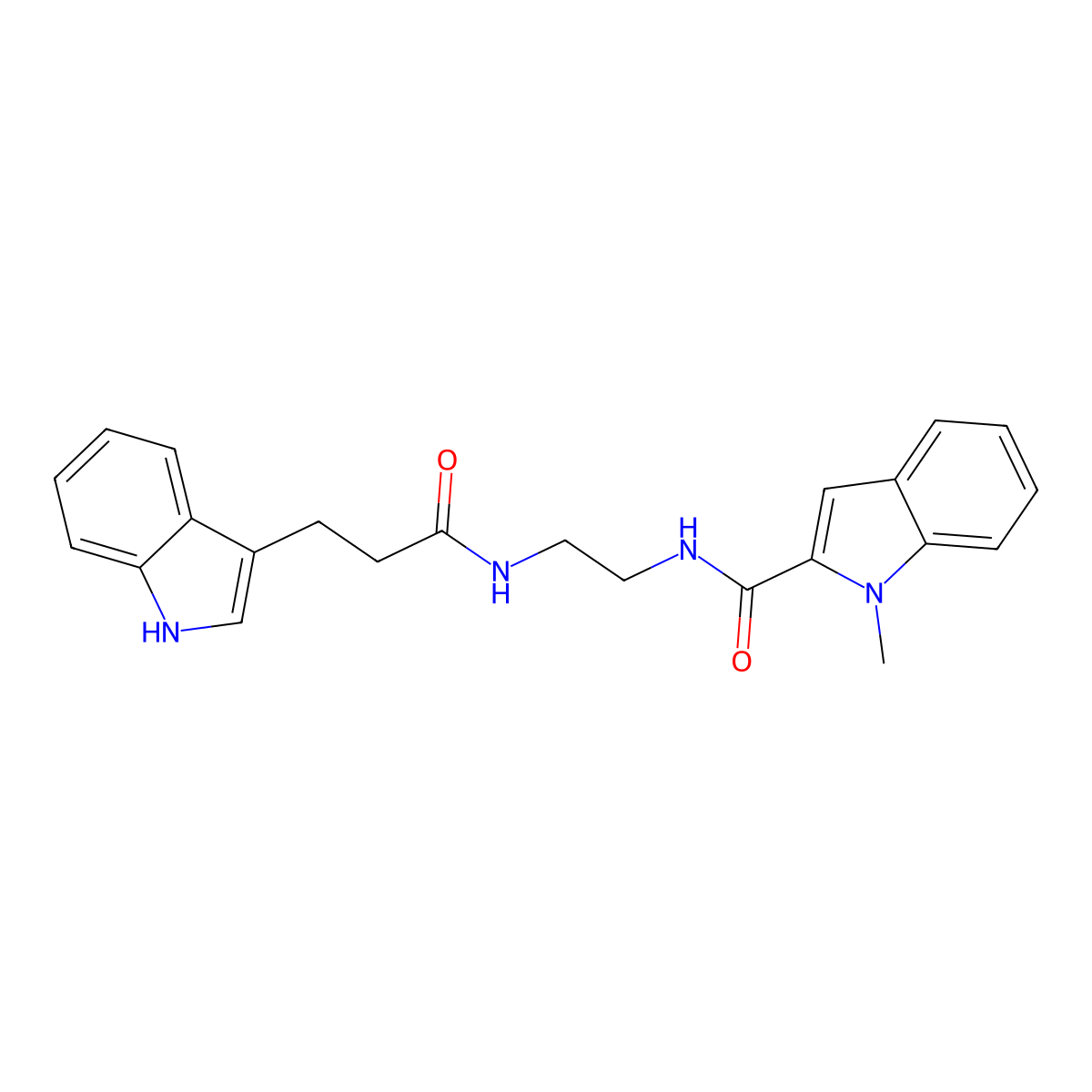 N-(2-{[3-(1H-indol-3-yl)propanoyl]amino}ethyl)-1-methyl-1H-indole-2-carboxamide molecular structure, CAS 1144479-55-9