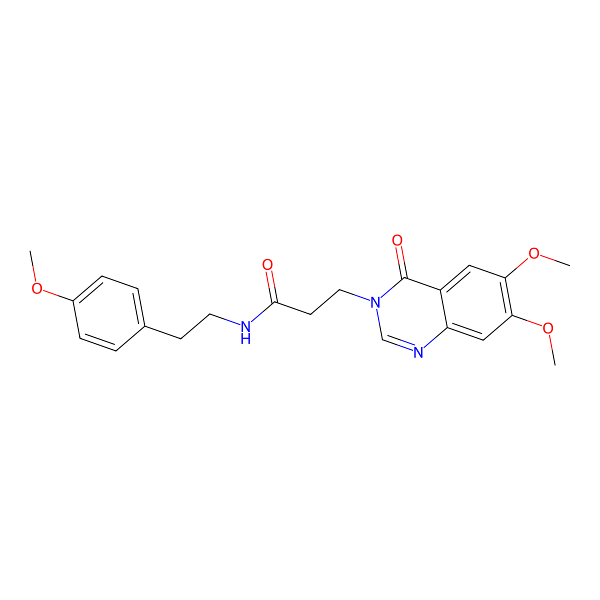 3-(6,7-dimethoxy-4-oxoquinazolin-3(4H)-yl)-N-[2-(4-methoxyphenyl)ethyl]propanamide molecular structure, CAS 1144479-62-8