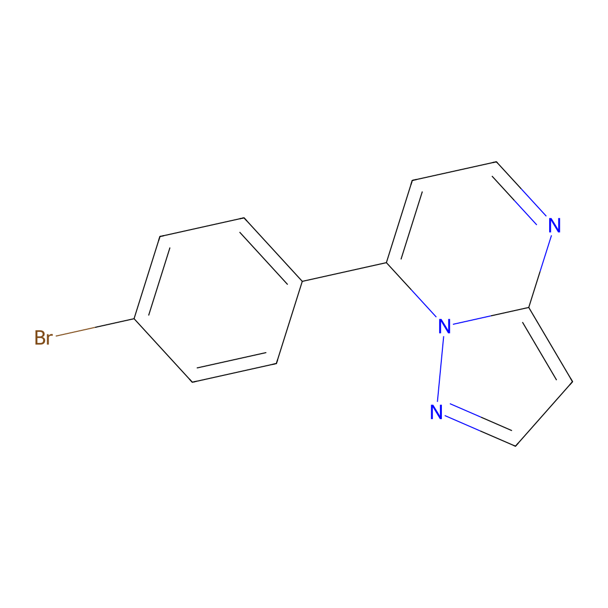 7-(4-Bromophenyl)pyrazolo[1,5-a]pyrimidine molecular structure, CAS 1144479-84-4