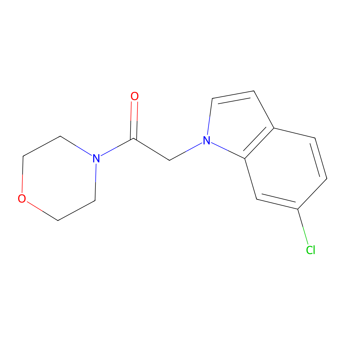 2-(6-chloro-1H-indol-1-yl)-1-(morpholin-4-yl)ethanone molecular structure, CAS 1144480-14-7