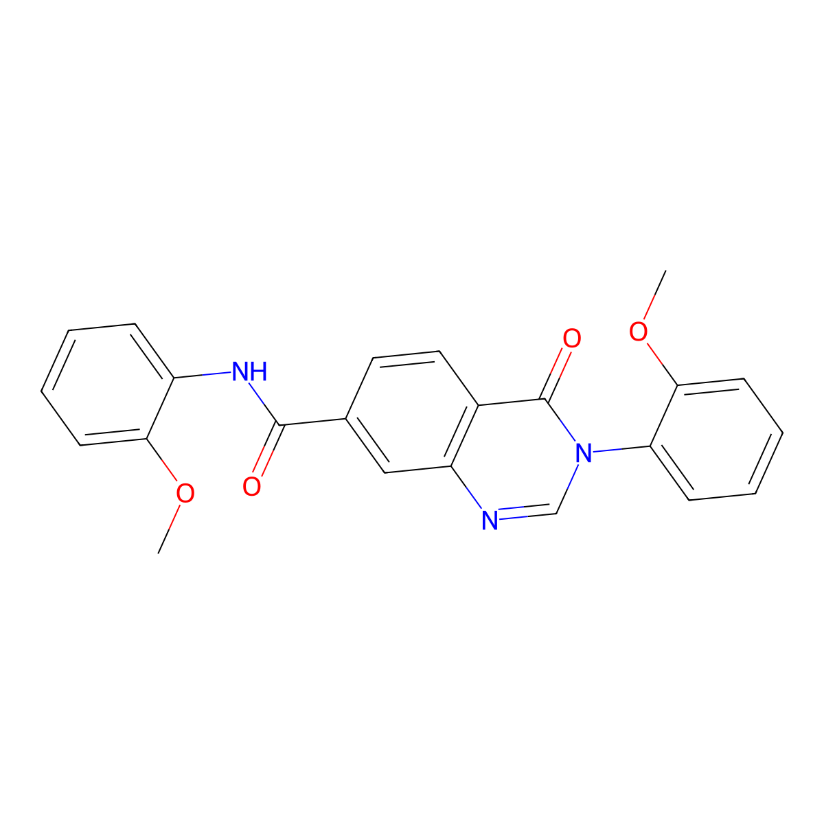 N,3-bis(2-methoxyphenyl)-4-oxo-3,4-dihydroquinazoline-7-carboxamide molecular structure, CAS 1144480-56-7