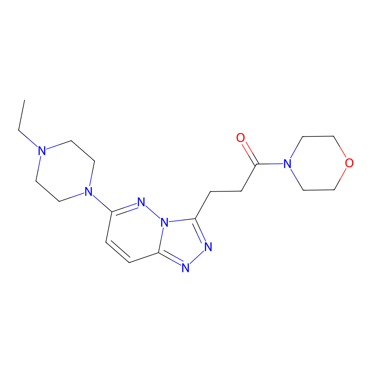 3-[6-(4-Ethylpiperazin-1-yl)[1,2,4]triazolo[4,3-b]pyridazin-3-yl]-1-(morpholin-4-yl)propan-1-one molecular structure, CAS 1144480-59-0