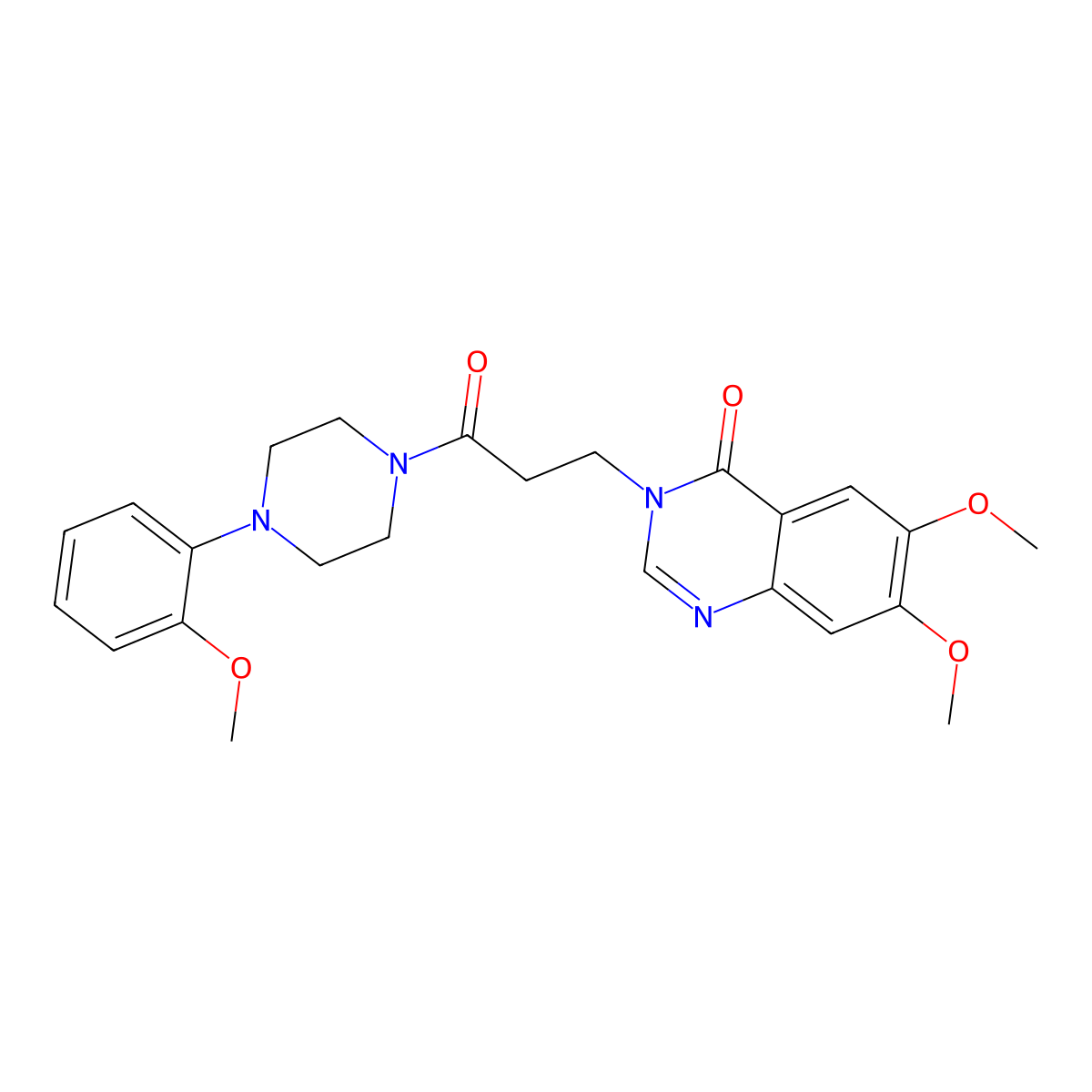 6,7-dimethoxy-3-{3-[4-(2-methoxyphenyl)piperazin-1-yl]-3-oxopropyl}quinazolin-4(3H)-one molecular structure, CAS 1144480-67-0